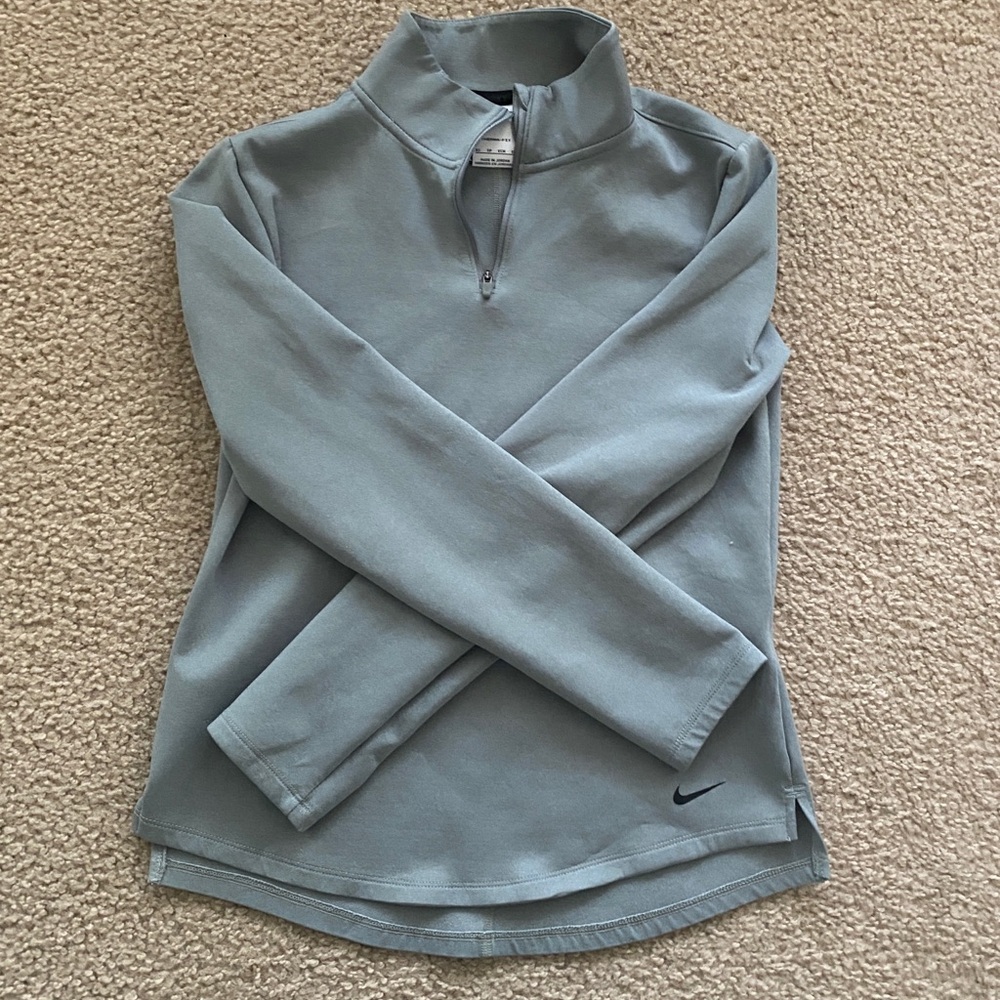 Nike Women's Gray Quarter-Zip Top